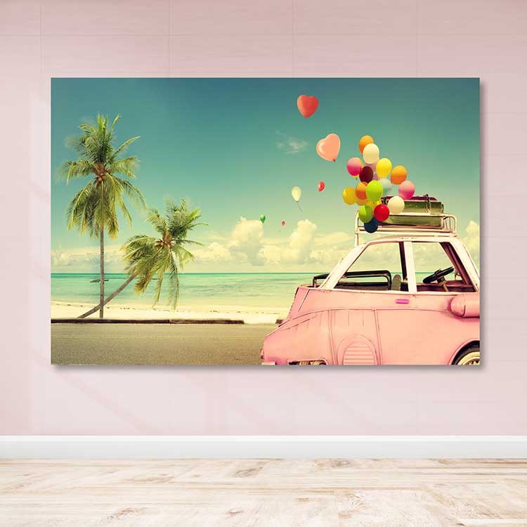 Quadro Decorativo em Tela 100% Canvas com Moldura de Madeira (3–4 cm), Multicolor, 100 x 140 cm