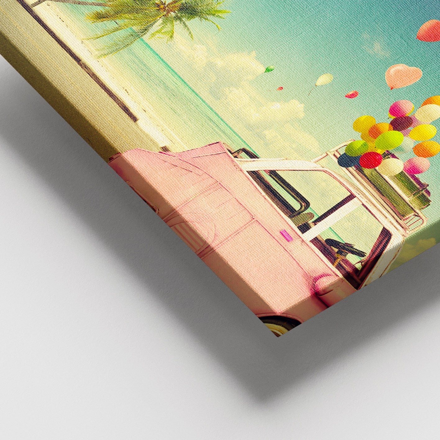 Quadro Decorativo em Tela 100% Canvas com Moldura de Madeira (3–4 cm), Multicolor, 100 x 140 cm