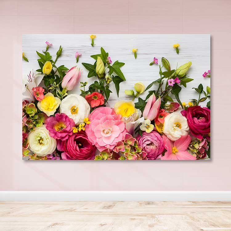 Quadro em Tela Decorativo Multicolorido 100 x 140 cm – Canvas 100% com Moldura de Madeira (3–4 cm)