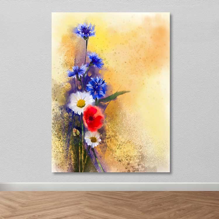 Tela Decorativa Multicolor com Moldura de Madeira, 100x140 cm (Canvas 100%, Moldura 3–4 cm)