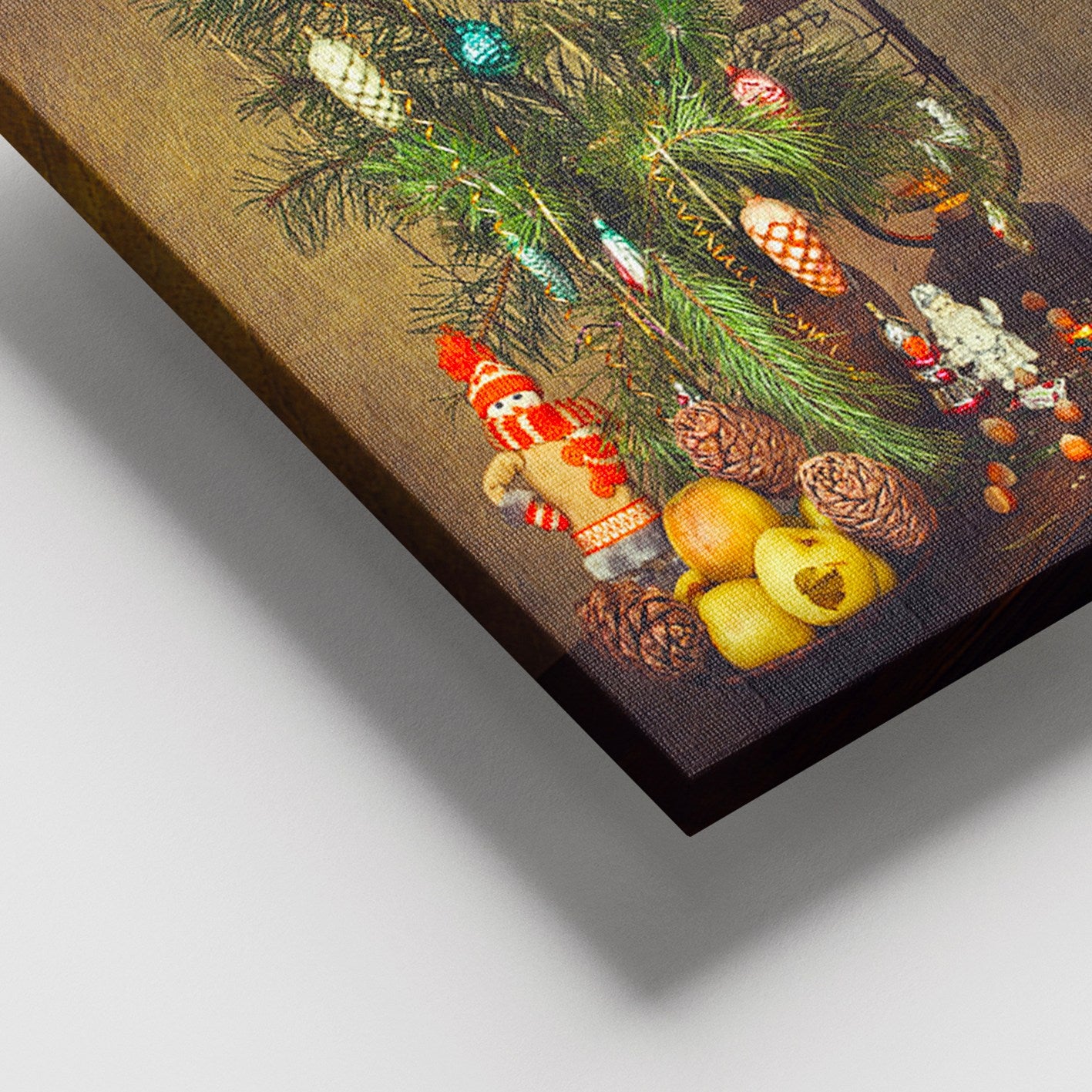 Quadro Decorativo em Tela Multicolor 100x140 cm com Moldura de Madeira (3–4 cm)