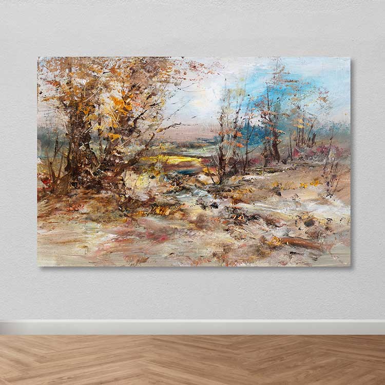 Quadro em Tela Decorativa Multicolor 100x140 cm | 100% Canvas, Moldura de Madeira (3–4 cm) – DEV03076100140