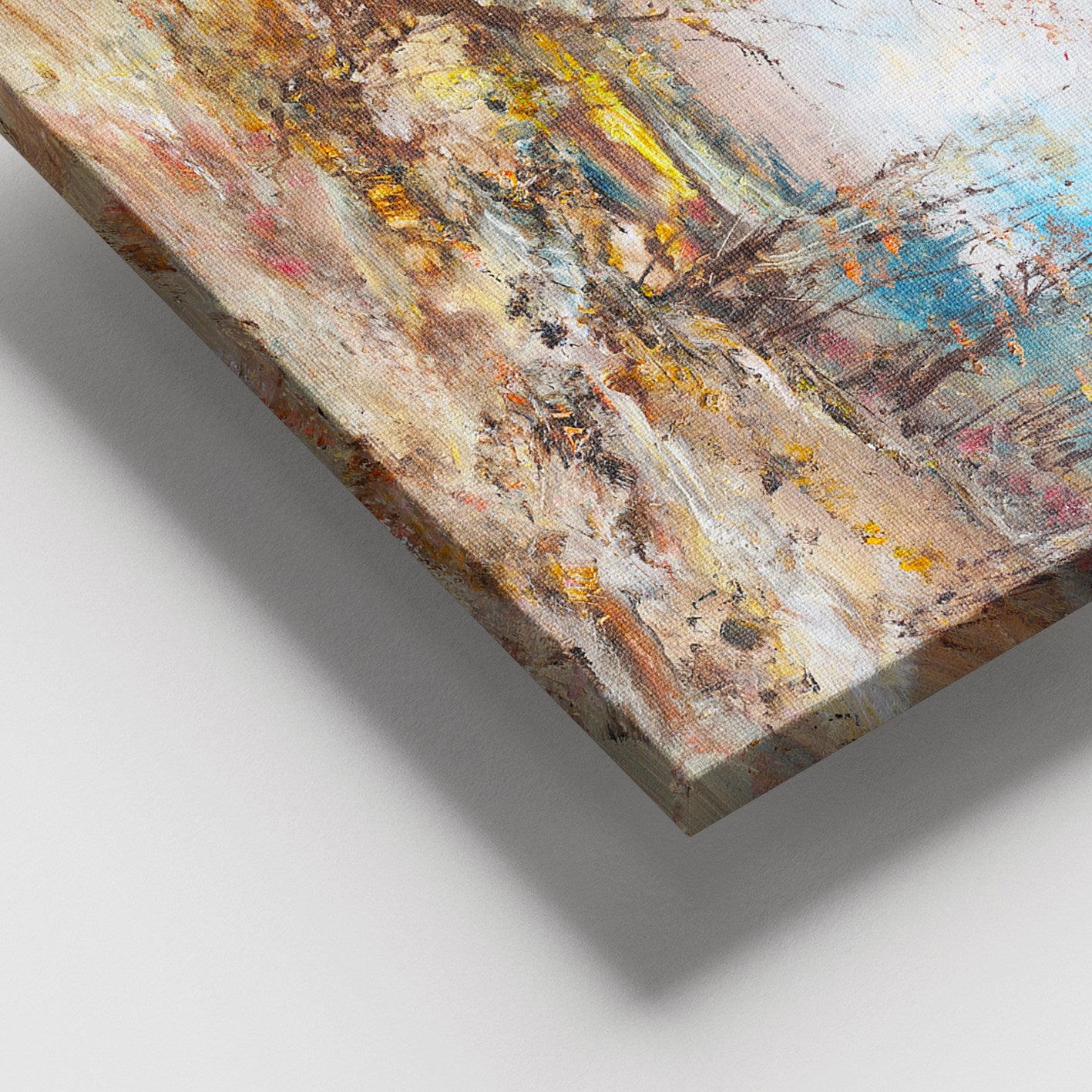 Quadro em Tela Decorativa Multicolor 100x140 cm | 100% Canvas, Moldura de Madeira (3–4 cm) – DEV03076100140