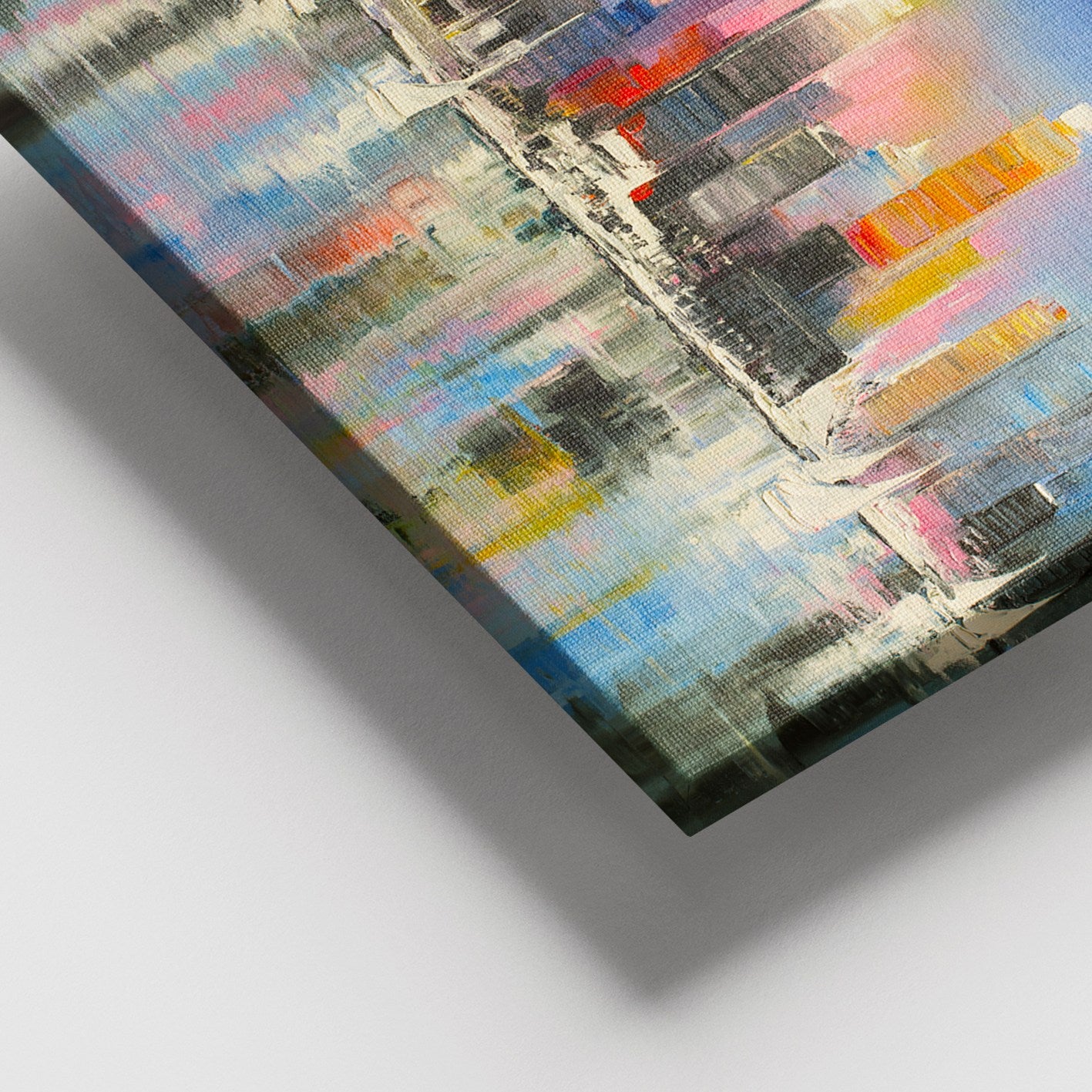 Quadro em Tela Decorativo Multicolor 100x140 cm com Moldura 100% Madeira (3–4 cm)