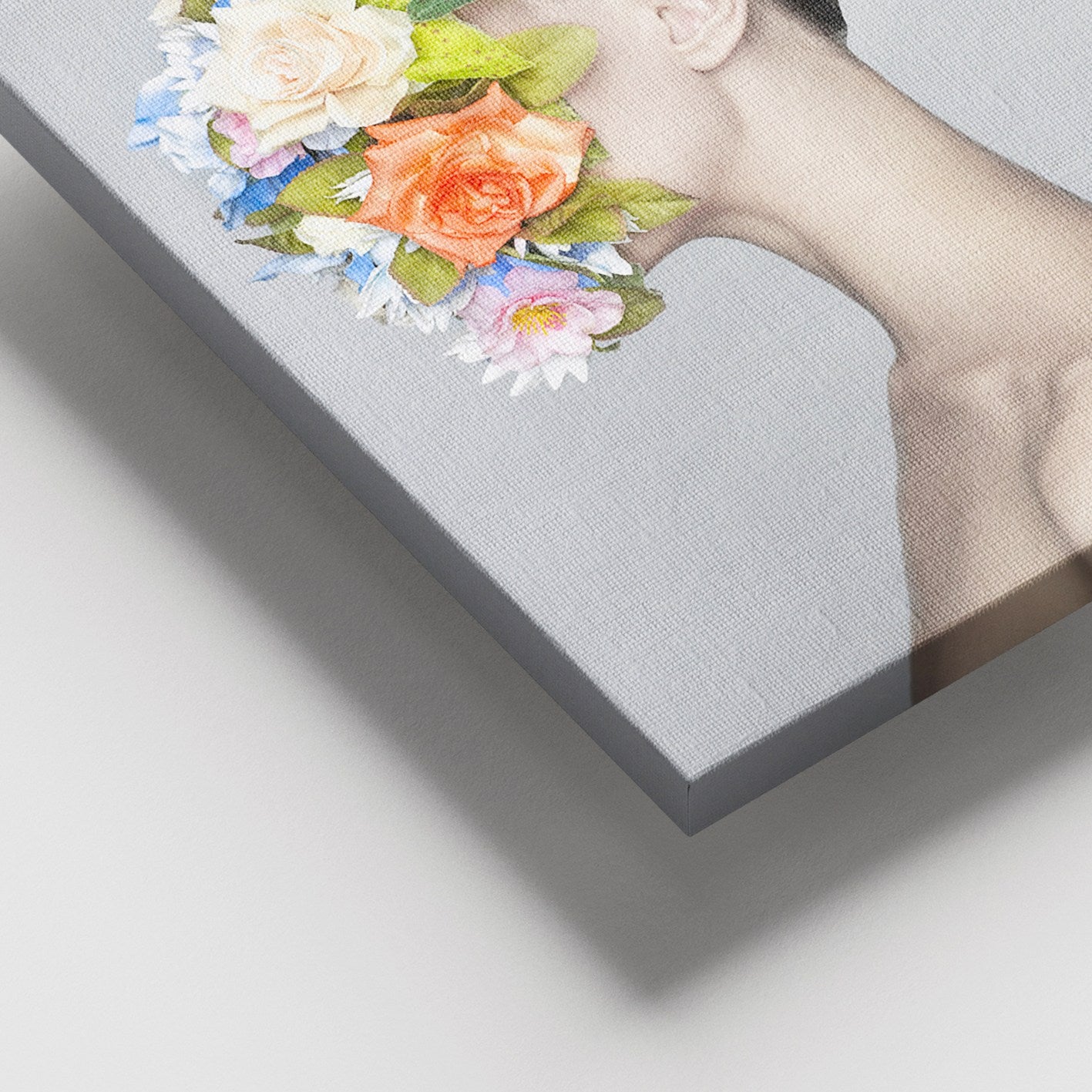 Quadro em Tela Decorativo Multicolor 100x140 cm com Moldura de Madeira (3–4 cm)