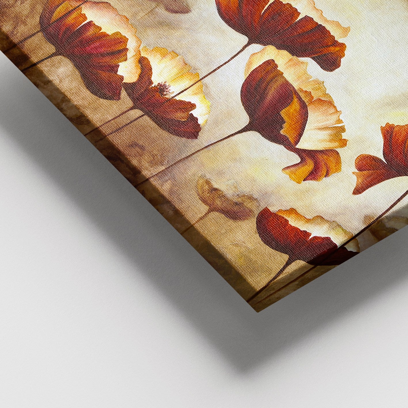 Quadro em Tela Decorativa Multicolor 100x140 cm com Moldura de Madeira