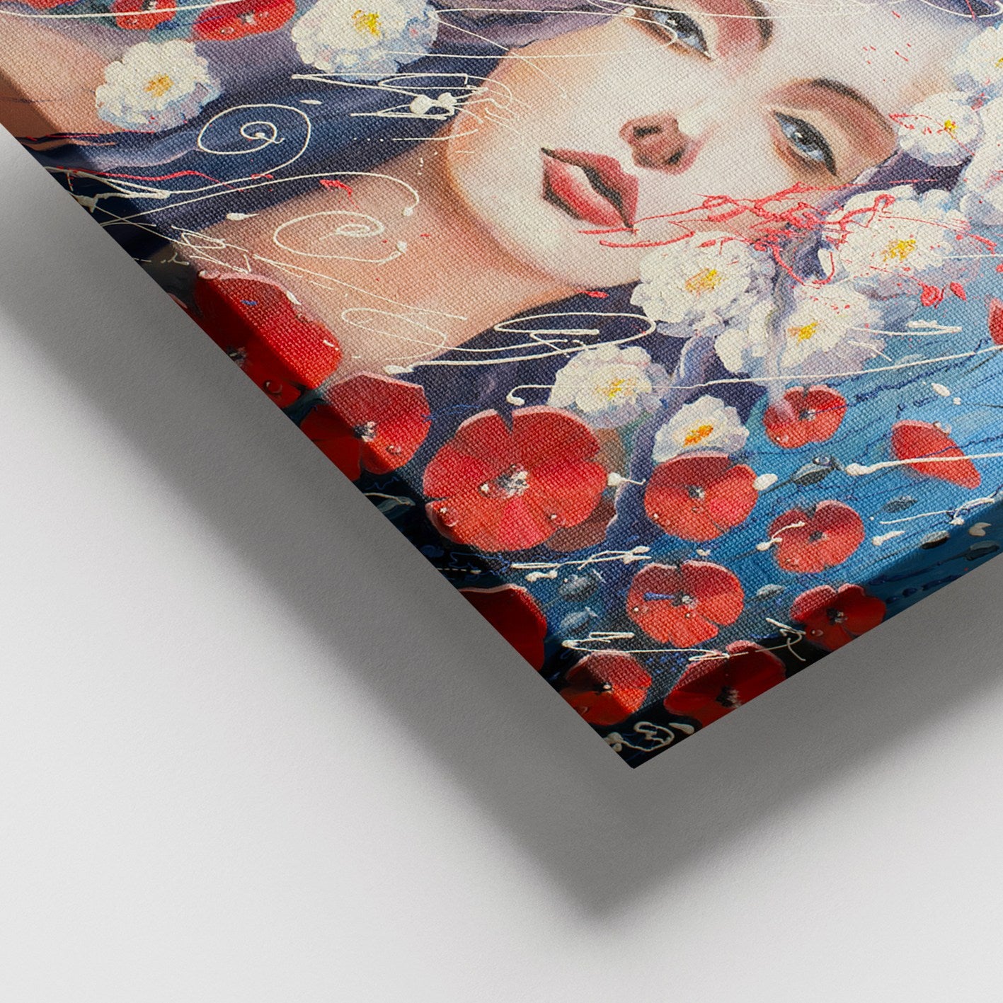 Pintura Decorativa em Canvas 100% com Moldura de Madeira (3–4 cm), 100x140 cm – Multicor