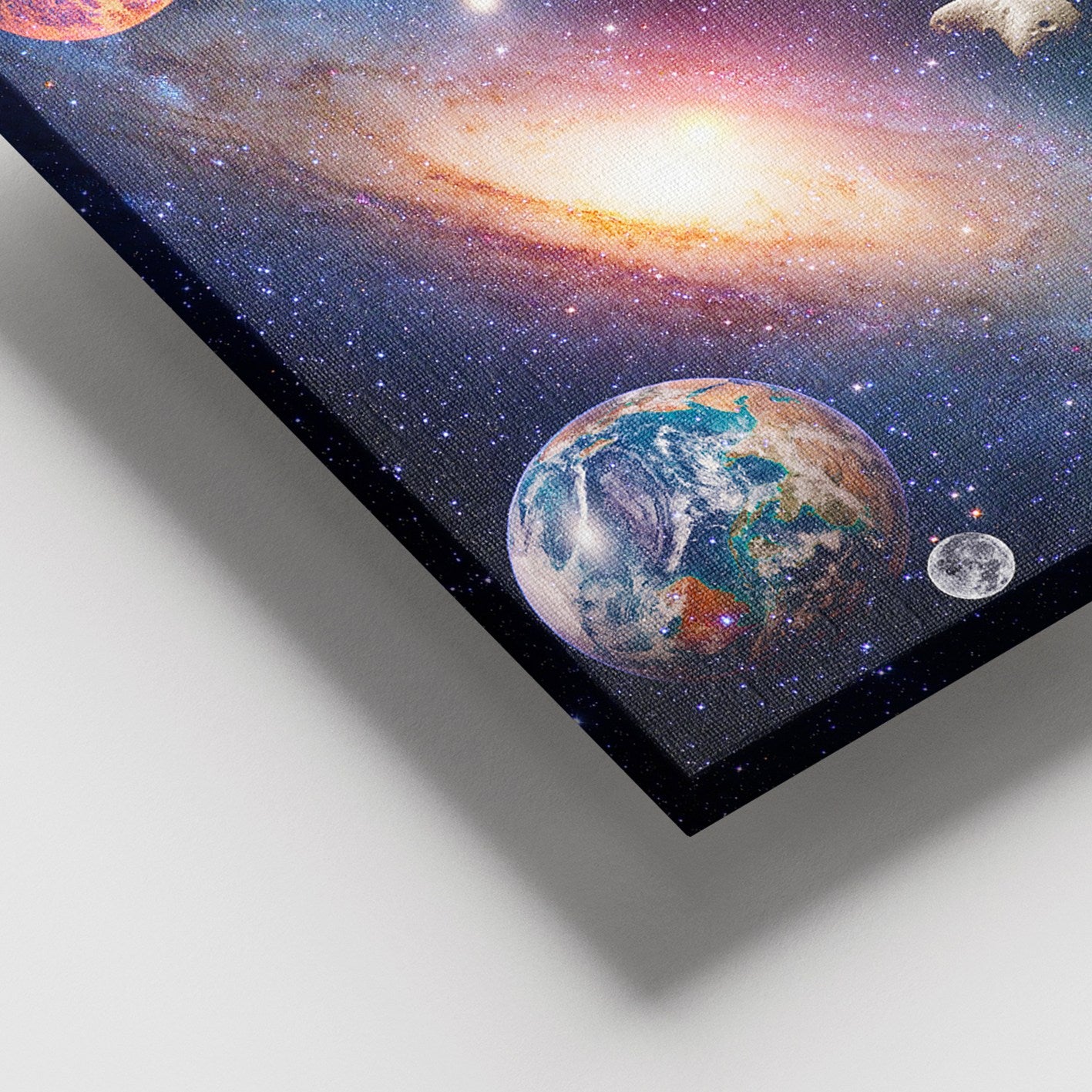 Quadro em Tela Decorativo Multicolor com Moldura de Madeira (3–4 cm) 100x140 cm