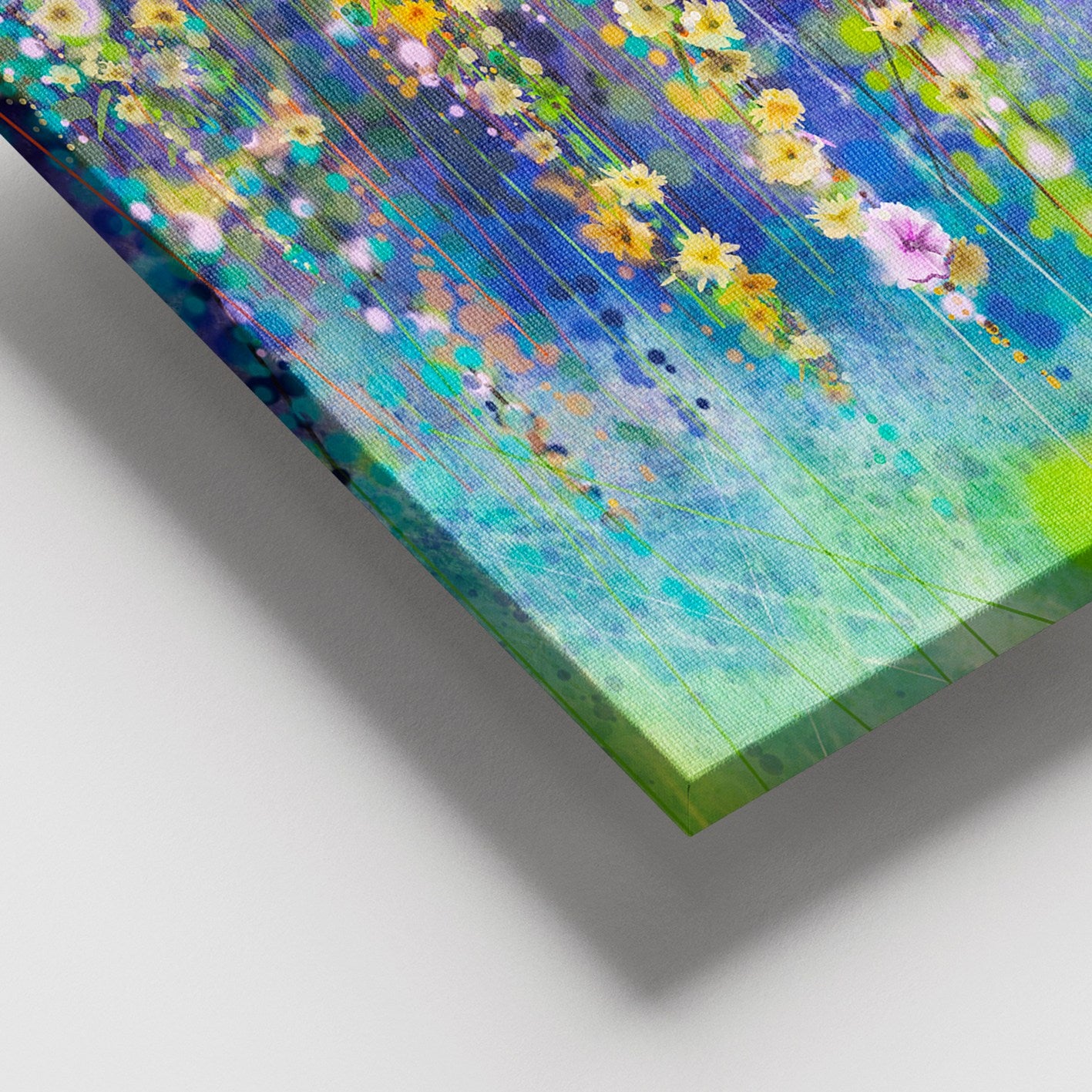 Quadro Tela Decorativa Multicolor 100x140 cm com Moldura de Madeira 3–4 cm