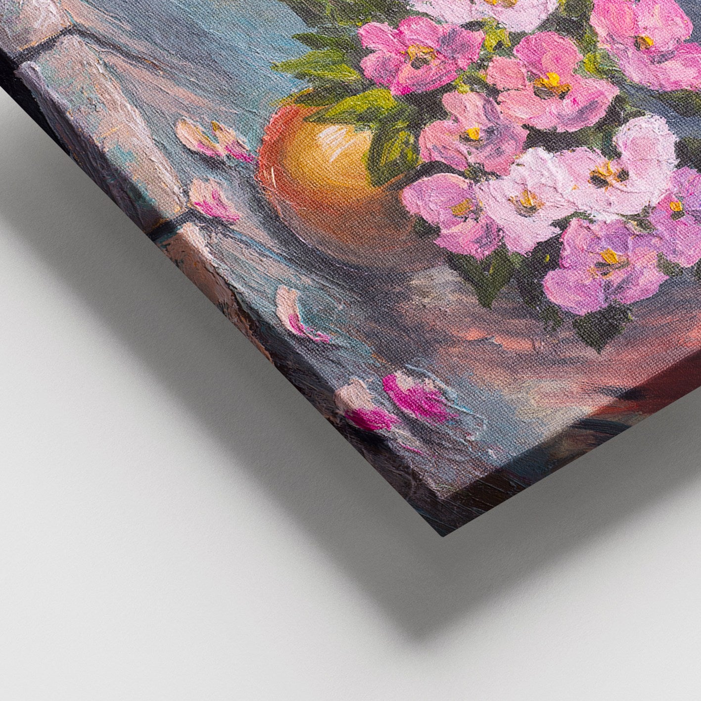 Quadro em Tela Decorativa Multicolor 100 x 140 cm com Moldura em Madeira (3–4 cm)