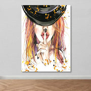 Quadro em Tela Decorativa Multicolor 100 x 140 cm com Moldura de Madeira (3–4 cm)