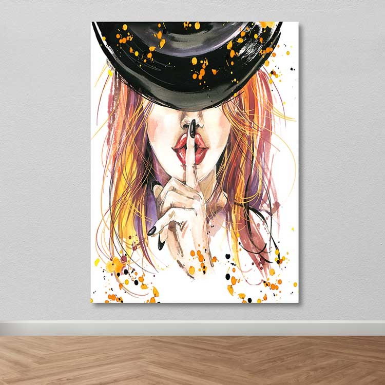 Quadro em Tela Decorativa Multicolor 100 x 140 cm com Moldura de Madeira (3–4 cm)