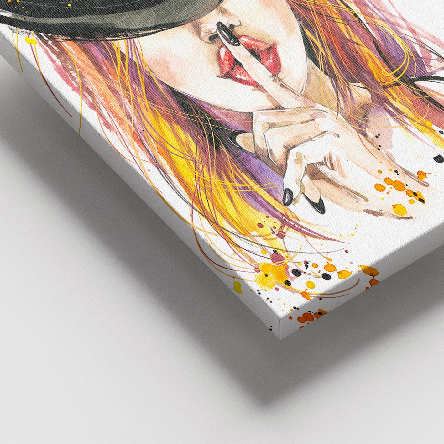 Quadro em Tela Decorativa Multicolor 100 x 140 cm com Moldura de Madeira (3–4 cm)