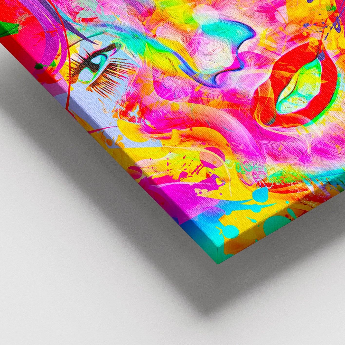 Quadro Decorativo em Tela Multicolor 100 x 140 cm, Canvas 100% com Moldura de Madeira (3–4 cm)