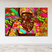 Quadro Decorativo em Tela Canvas Multicolor 100x140 cm com Moldura de Madeira (3–4 cm) | DEV03118100140