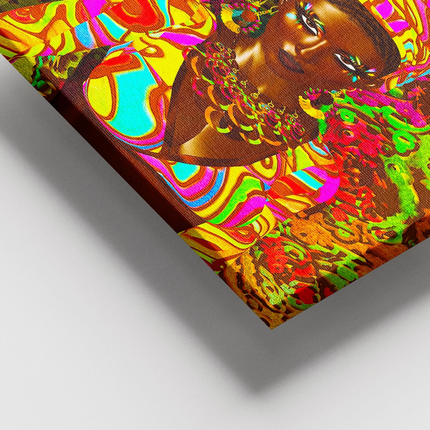 Quadro Decorativo em Tela Canvas Multicolor 100x140 cm com Moldura de Madeira (3–4 cm) | DEV03118100140