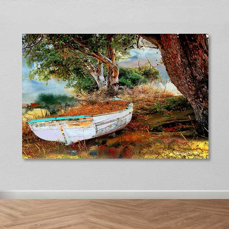 Quadro em Tela Decorativa Multicolor 100x140 cm, 100% Canvas, Moldura de Madeira (3–4 cm)