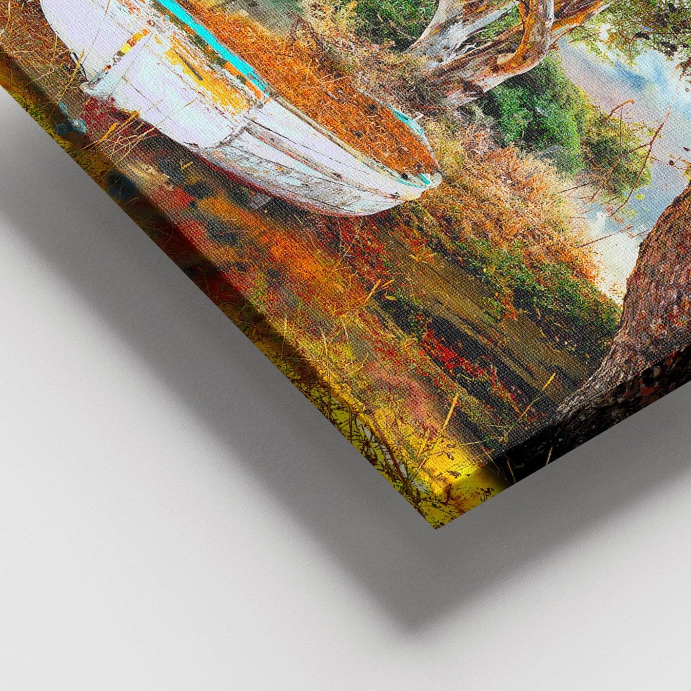 Quadro em Tela Decorativa Multicolor 100x140 cm, 100% Canvas, Moldura de Madeira (3–4 cm)