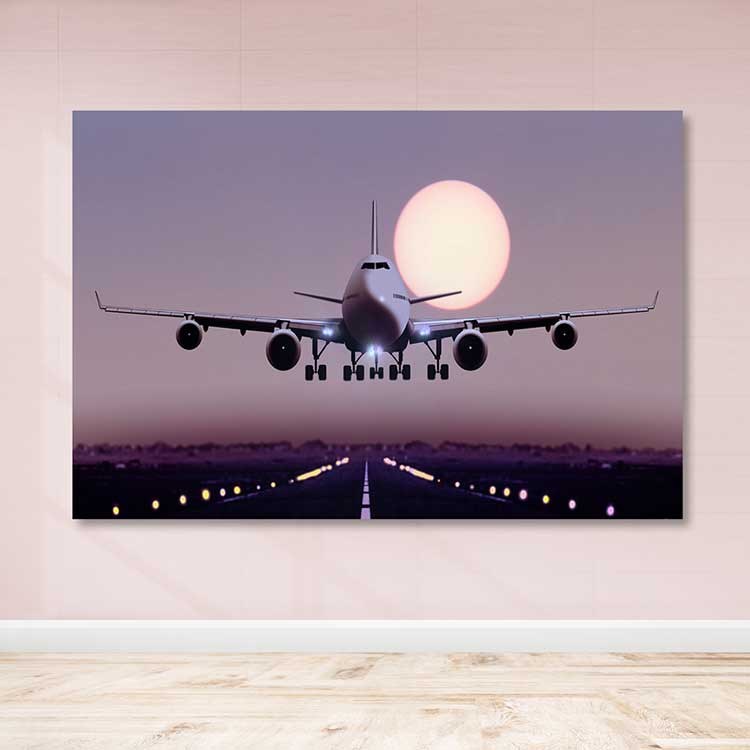 Quadro em Tela Decorativa 100% Canvas Multicolorido 100x140 cm com Moldura de Madeira (3–4 cm)