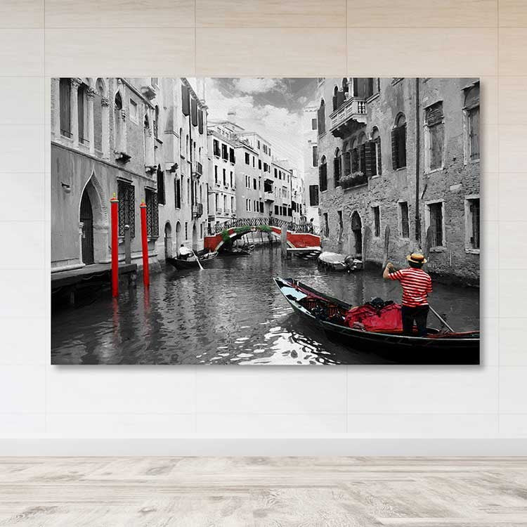 Quadro Decorativo em Tela 100% com Moldura de Madeira (3–4 cm) – Multicolor – 100 x 140 cm