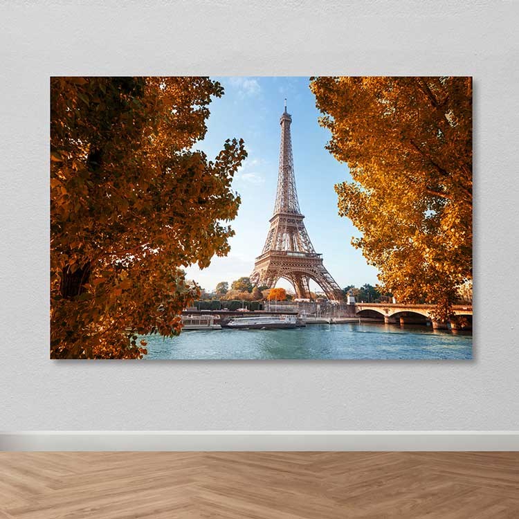 Quadro em Tela Decorativo Multicolor 100x140 cm com Moldura de Madeira (3–4 cm)