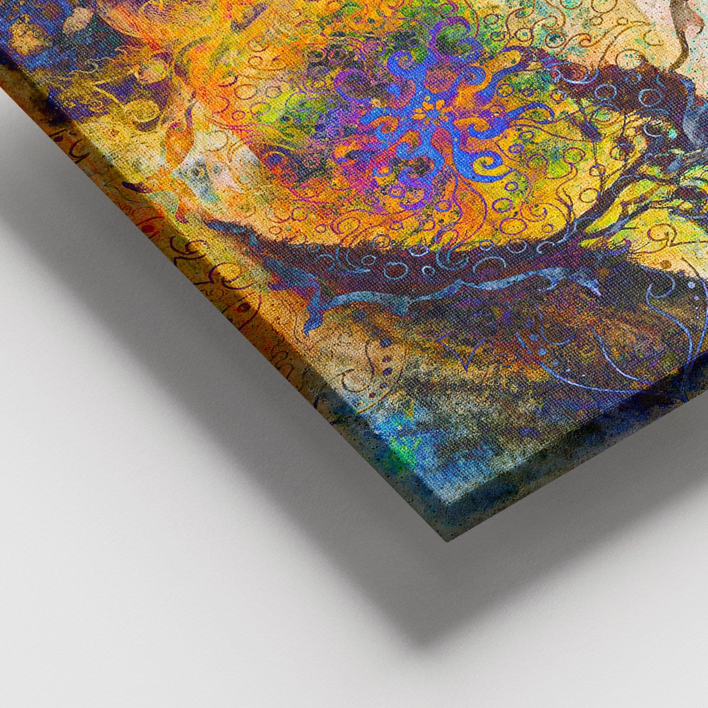 Tela Decorativa em Canvas Multicolor, 100x140 cm, com Moldura de Madeira (3–4 cm)