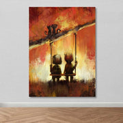 Quadro em Tela Decorativa Multicolor 100% Canvas com Moldura de Madeira (3–4 cm), 100 x 140 cm