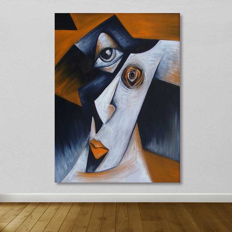 Quadro em Tela Decorativa Multicolor 100 x 140 cm, 100% Tela, Moldura 100% Madeira (3–4 cm)