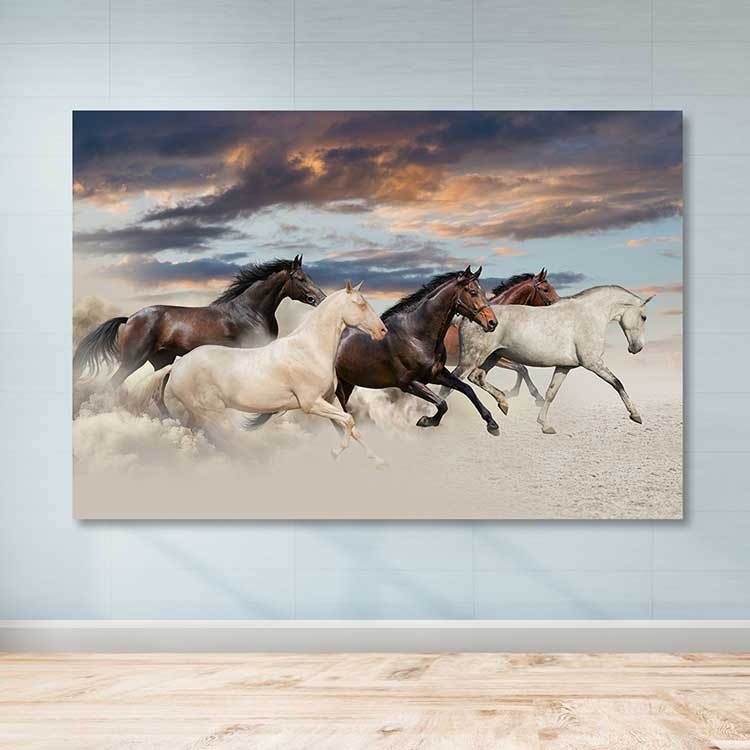 Quadro em Tela Decorativa Multicolor 100x140 cm – 100% Tela, Moldura de Madeira 3–4 cm