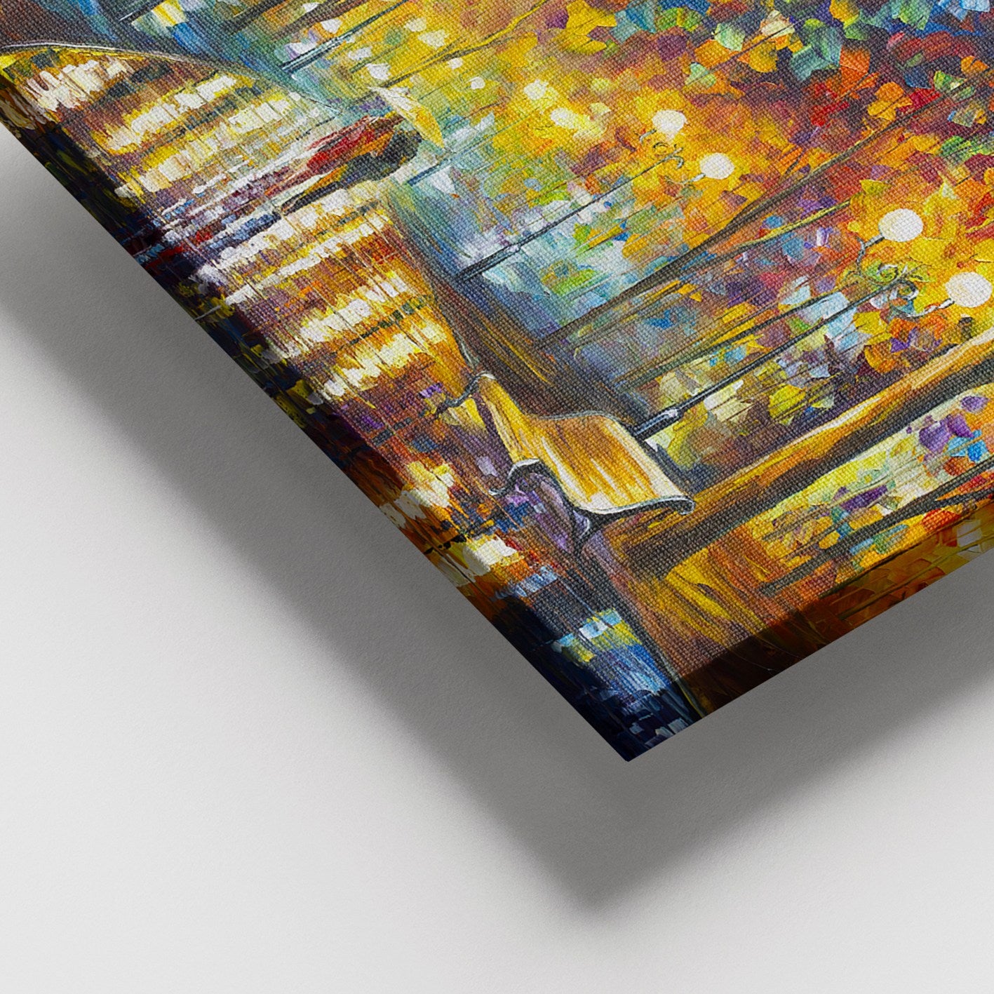 Quadro Decorativo em Tela Multicolor 100x140 cm com Moldura de Madeira (3–4 cm)