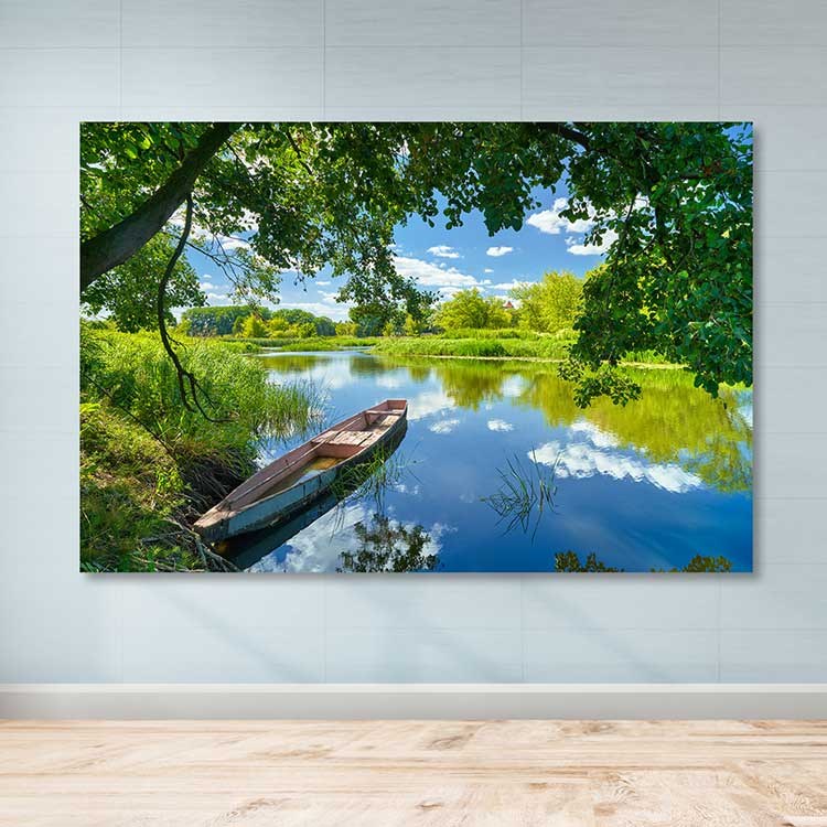 Tela Decorativa em Canvas 100% com Moldura de Madeira (3-4 cm) - Multicolorido - 100 x 140 cm