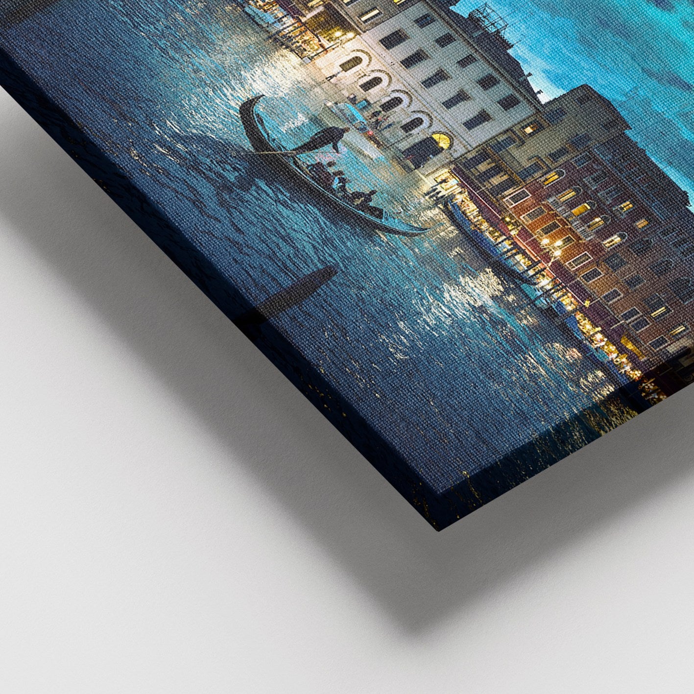 Quadro em Tela Decorativo Multicolorido com Moldura de Madeira 100x140 cm