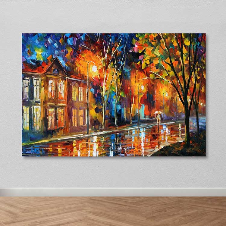 Quadro Decorativo em Tela Multicolor 100x140 cm com Moldura de Madeira (3–4 cm) — Ref. 205DNT2145