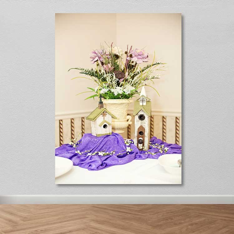 Tela Decorativa em 100% Canvas Multicolor, Moldura de Madeira (3–4 cm), 100x140 cm