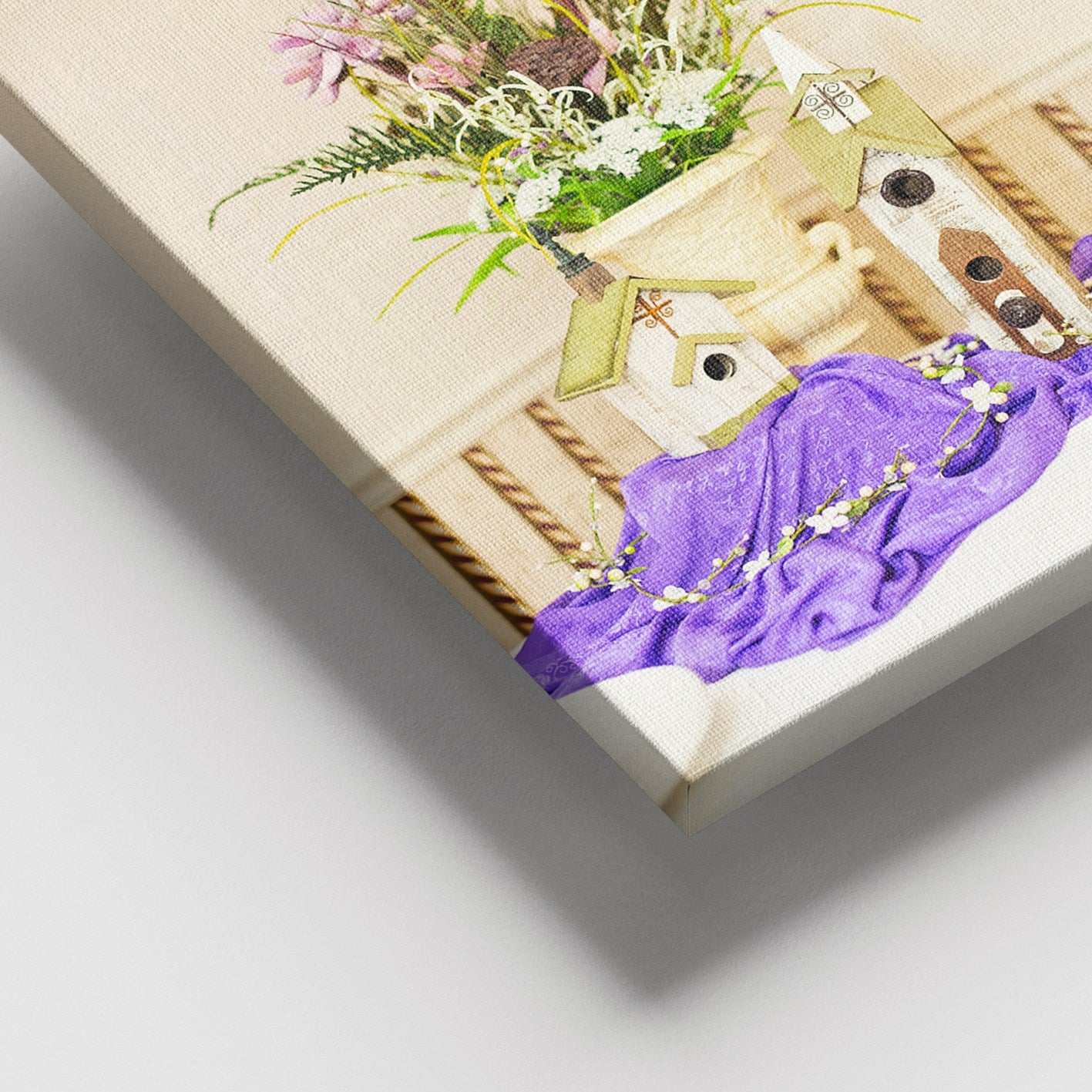 Tela Decorativa em 100% Canvas Multicolor, Moldura de Madeira (3–4 cm), 100x140 cm