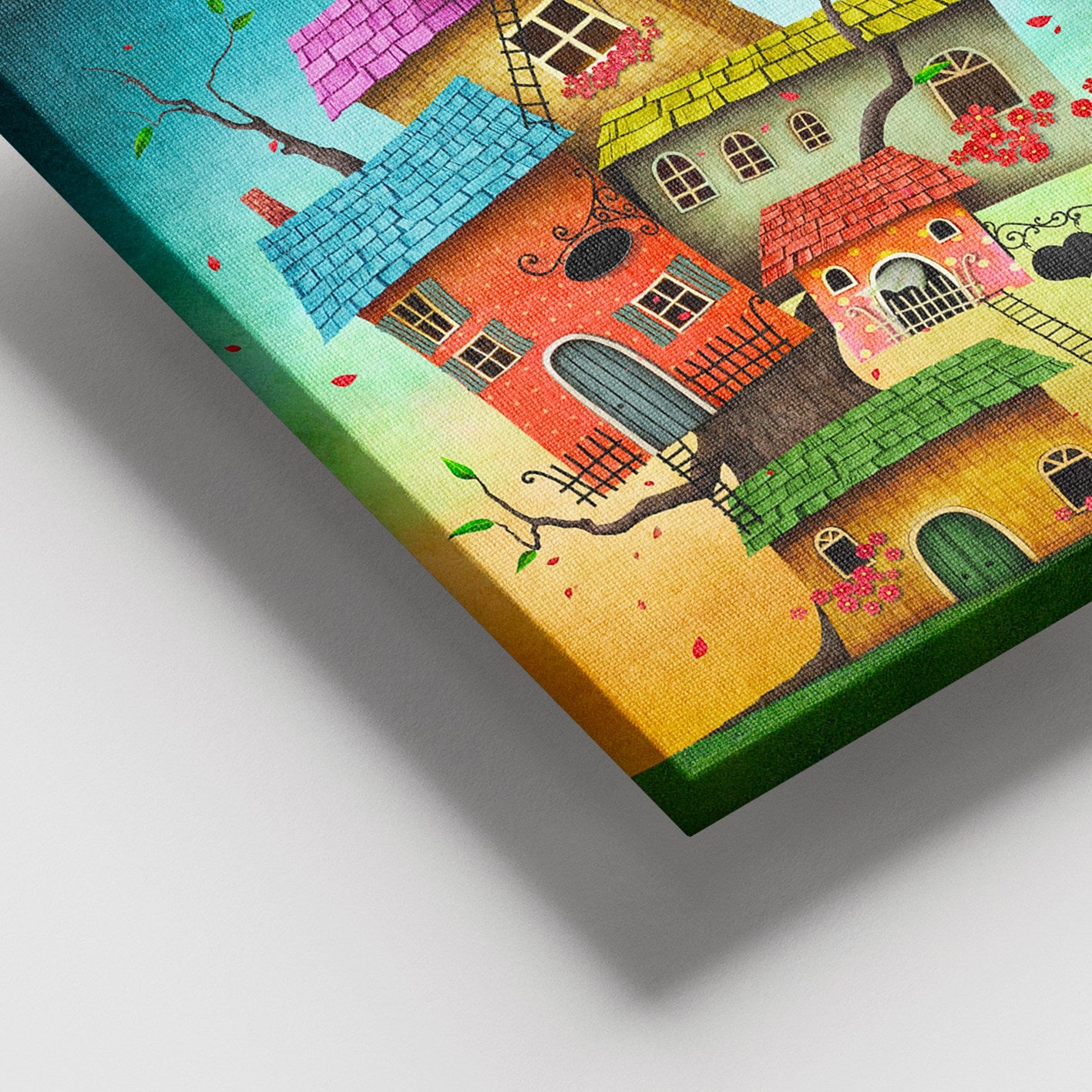 Tela Decorativa em Canvas Multicolor com Moldura de Madeira 3–4 cm, 100 x 140 cm (Ref. DEV03167100140)