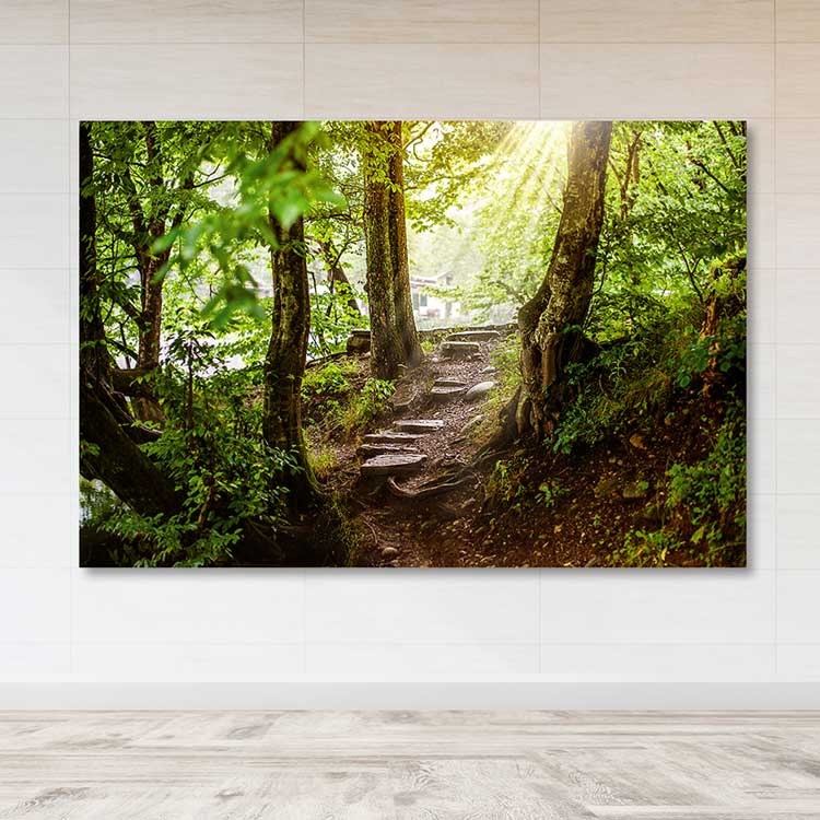 Quadro Decorativo em Tela Canvas Multicolor com Moldura de Madeira 100x140 cm