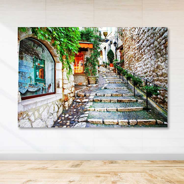 Quadro em Tela Multicolor com Moldura de Madeira 100x140 cm