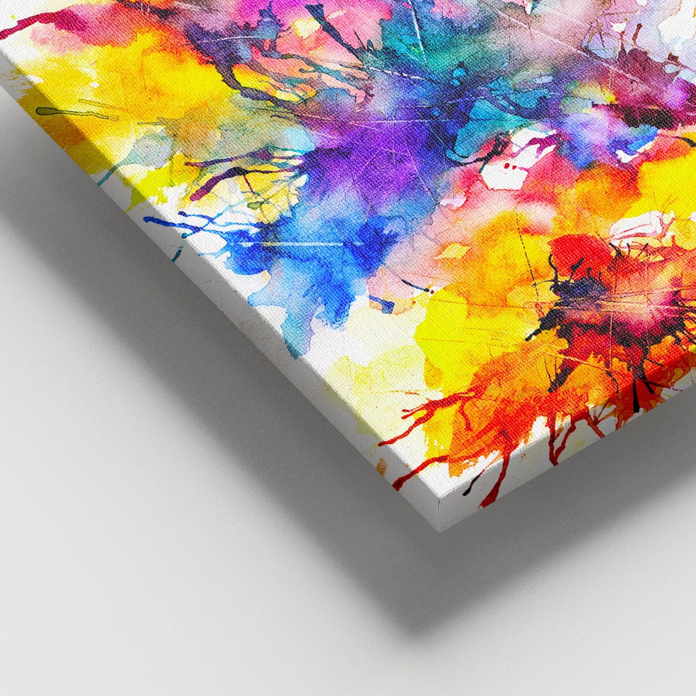 Tela Decorativa Multicolor 100% Canvas com Moldura de Madeira (3–4 cm), 100x140 cm