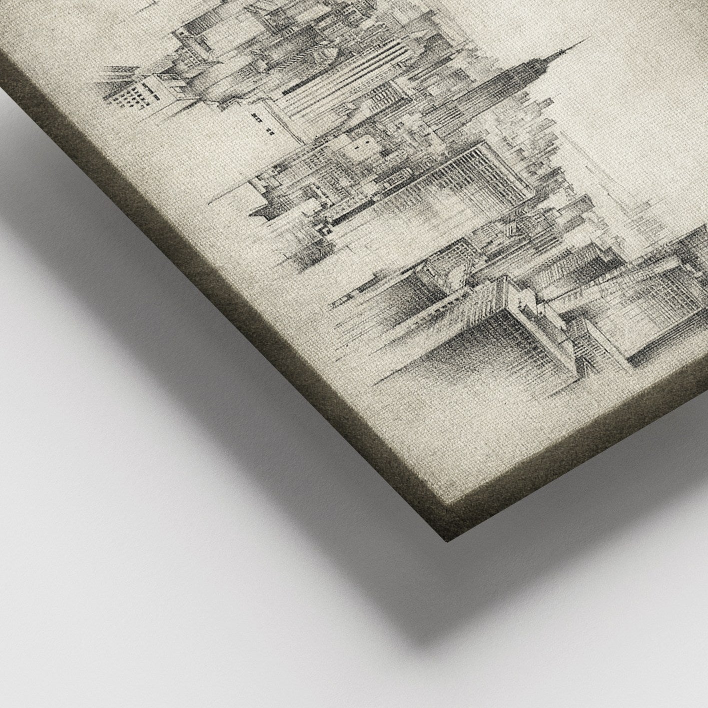 Quadro em Canvas Multicolor 100x140 cm com Moldura de Madeira (3–4 cm)