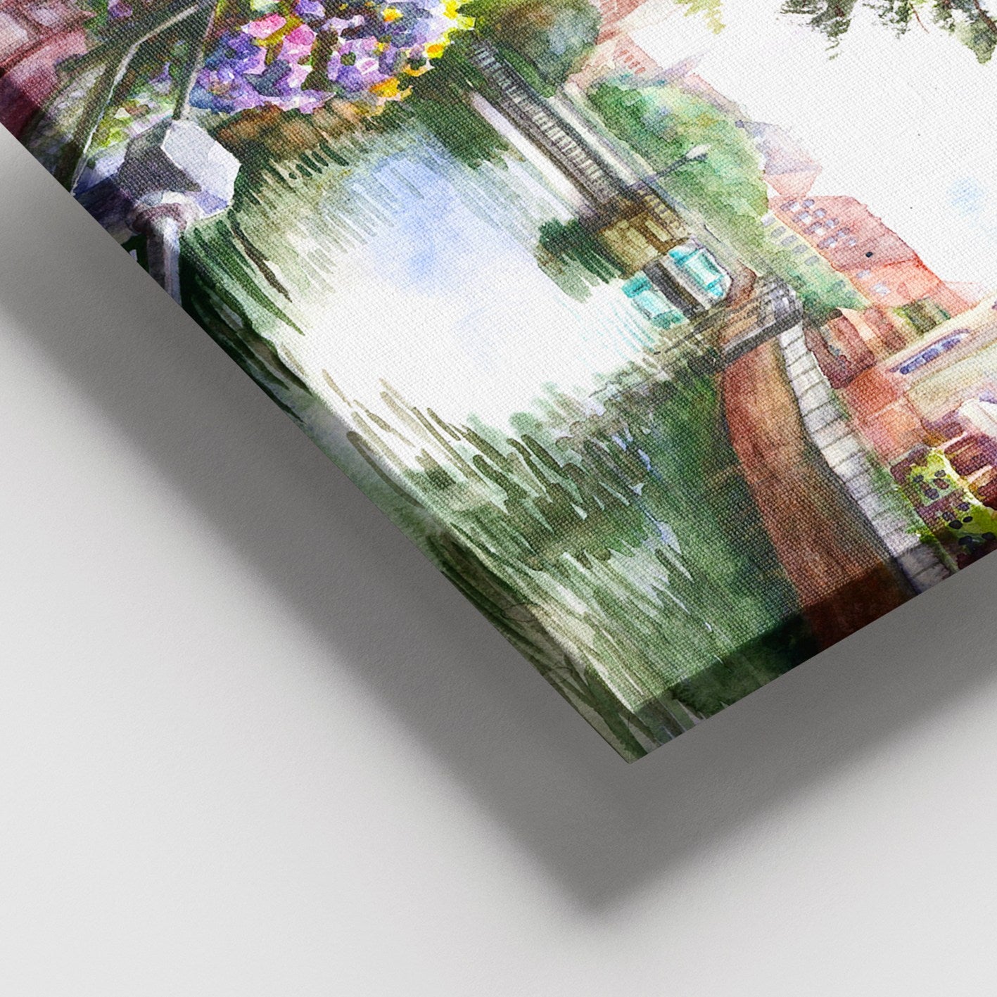 Tela Decorativa Multicolor 100x140 cm — 100% Tela, Moldura 100% Madeira (3–4 cm)