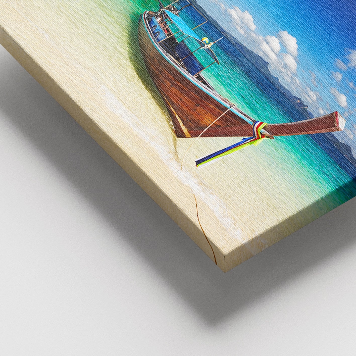 Tela Decorativa Multicolorida 100x140 cm com Moldura de Madeira – 100% Canvas