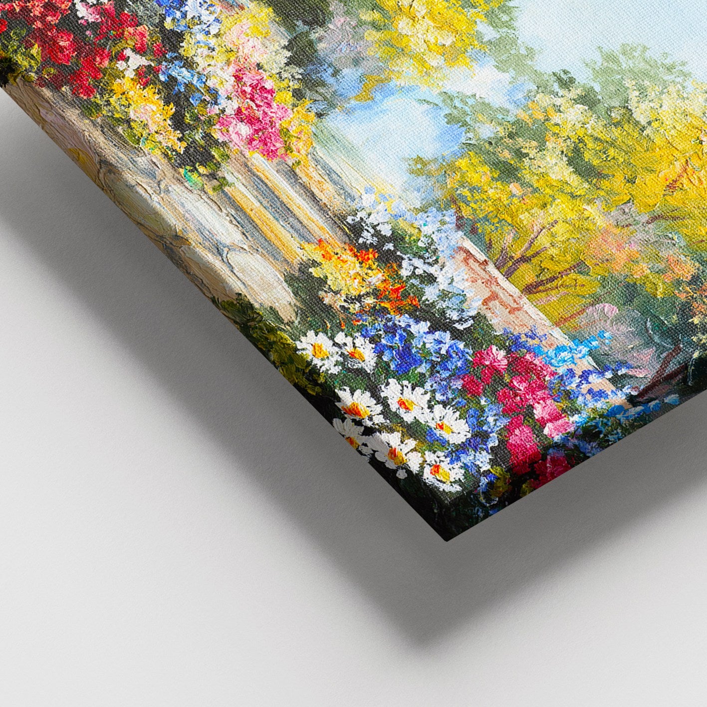 Quadro em Tela Decorativa Multicolor 100x140 cm com Moldura de Madeira (3–4 cm) – 100% Tela