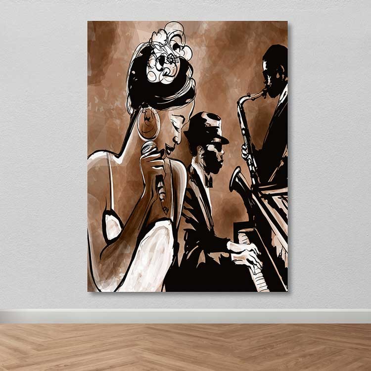 Quadro em Tela Decorativo Multicolor 100x140 cm com Moldura de Madeira (3–4 cm) – 100% Tela – DEV03201100140