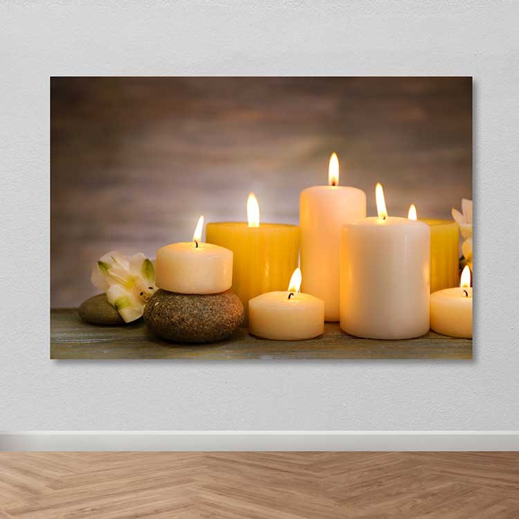 Tela Decorativa em Canvas 100%, Multicolor, 100 x 140 cm, Moldura de Madeira (3–4 cm)