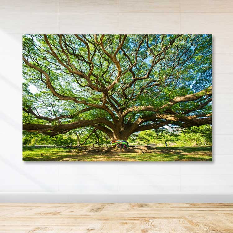 Quadro em Tela Decorativa Multicolor 100x140 cm, Moldura de Madeira (3-4 cm), 100% Canvas