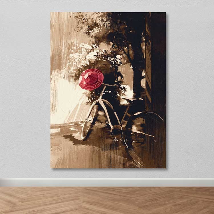 Quadro em Tela (Canvas 100%) Multicolorido 100x140 cm com Moldura de Madeira 3–4 cm