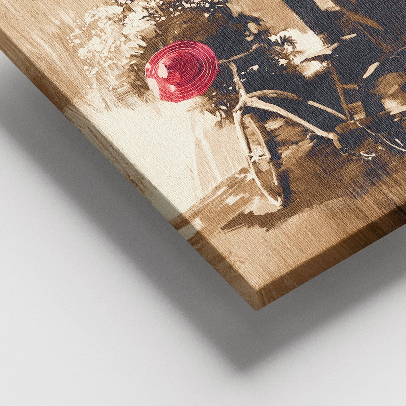 Quadro em Tela (Canvas 100%) Multicolorido 100x140 cm com Moldura de Madeira 3–4 cm