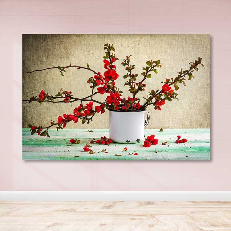 Quadro em Tela Decorativa Multicolor 100 x 140 cm – 100% Canvas, Moldura de Madeira (3–4 cm)