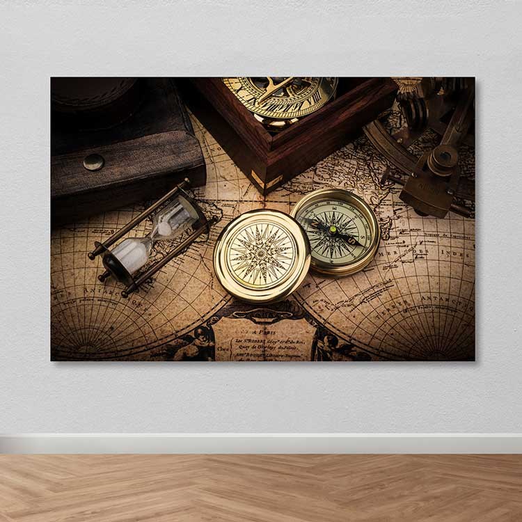 Tela Decorativa em Canvas Multicolor com Moldura de Madeira (3–4 cm) – 100 x 140 cm